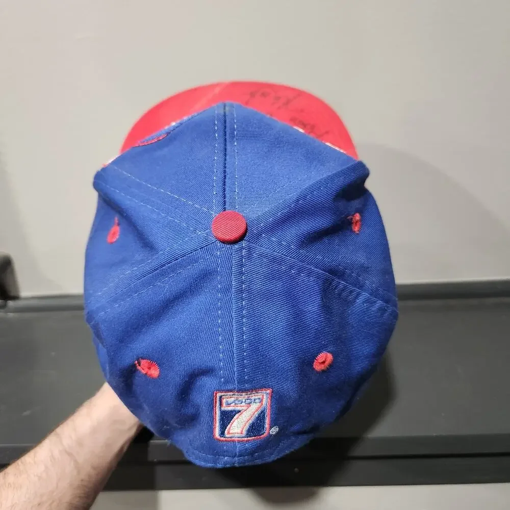 VTG New York Giants Logo 7 Team NFL Football SIGNED Snapback Hat Cap OSFA‎